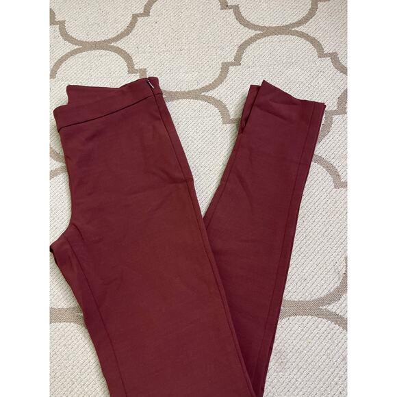 Akris Pants - AKRIS slim stretch skinny viscose interior slit hem burgundy pants, size 4